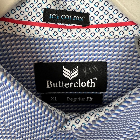 Buttercloth Button Front Knit Shirt Icy Cotton - Picture 4 of 5